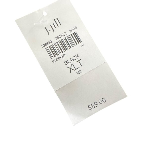 J. Jill Black Wearever black Longline Open Front Cardigan sweater XLT XL tall - Picture 7 of 8